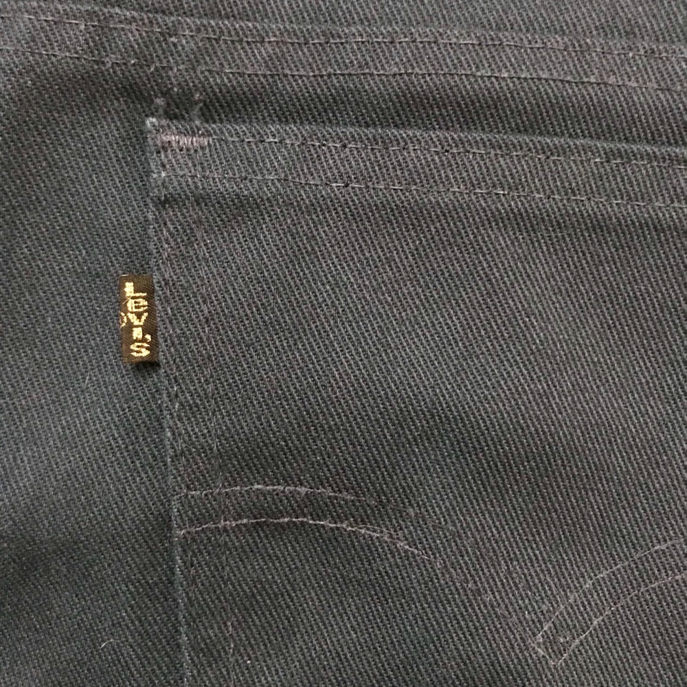 Vintage 70s Levis Sta Prest unisex navy jeans 35” - Picture 5 of 6